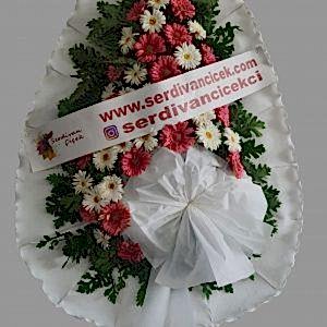 Renkli Mevsim Çiçekleri Çelenk